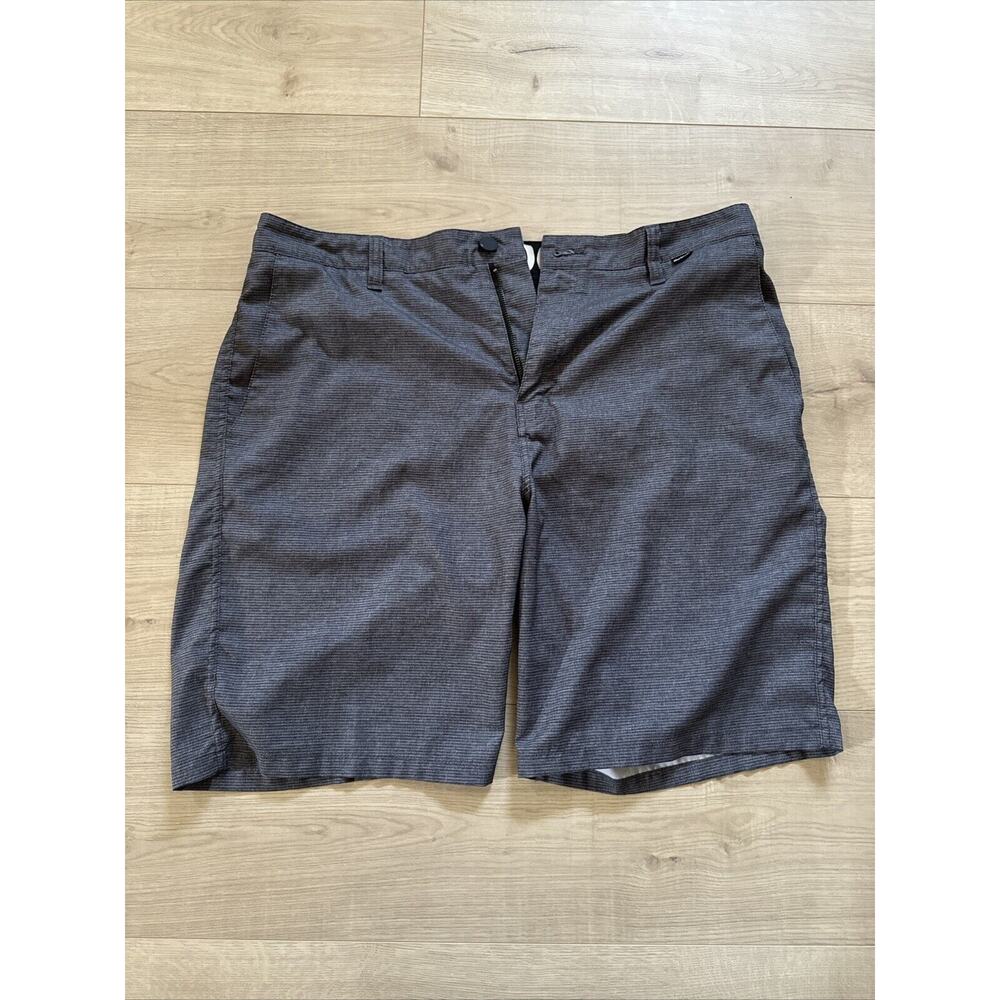 HURLEY Shorts Mens 36 Grey Hybrid Chino Wicking Casual Stretch